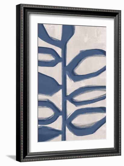 Abstract Blue Branch I-Alex Black-Framed Art Print
