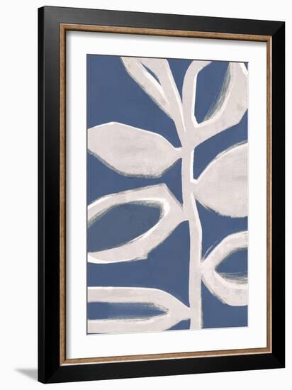 Abstract Blue Branch II-Alex Black-Framed Art Print