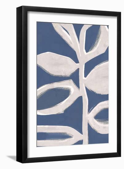 Abstract Blue Branch II-Alex Black-Framed Art Print