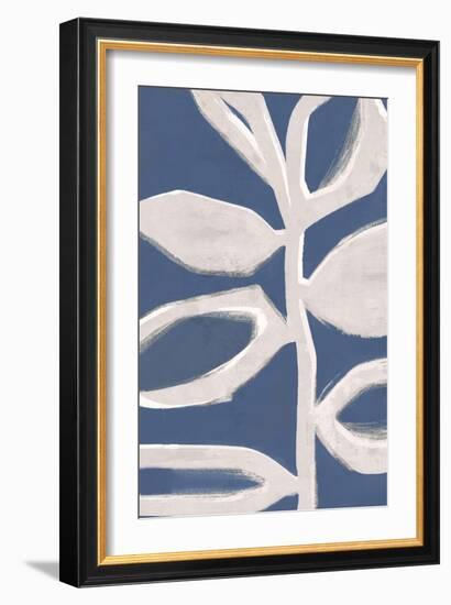 Abstract Blue Branch II-Alex Black-Framed Art Print