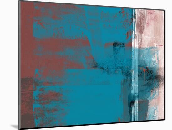 Abstract Blue Brown and White-Alma Levine-Mounted Art Print