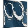 Abstract Blue Circles II-Emma Peal-Mounted Art Print