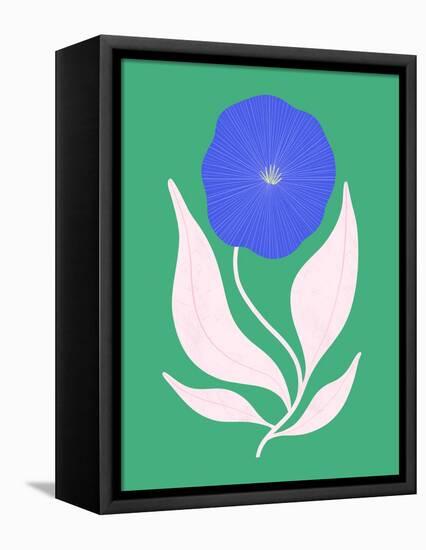 Abstract Blue Flower-Melissa Donne-Framed Premier Image Canvas