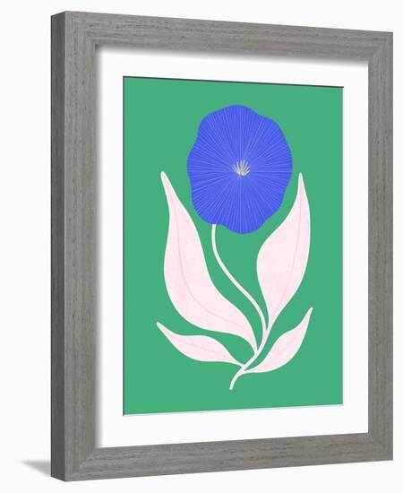 Abstract Blue Flower-Melissa Donne-Framed Photographic Print