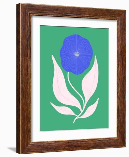 Abstract Blue Flower-Melissa Donne-Framed Photographic Print