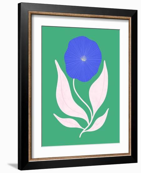 Abstract Blue Flower-Melissa Donne-Framed Photographic Print