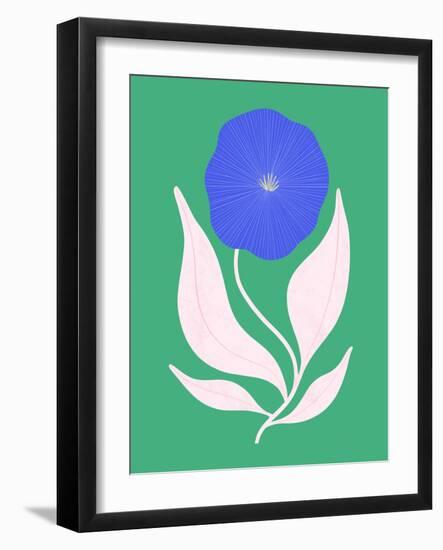 Abstract Blue Flower-Melissa Donne-Framed Photographic Print