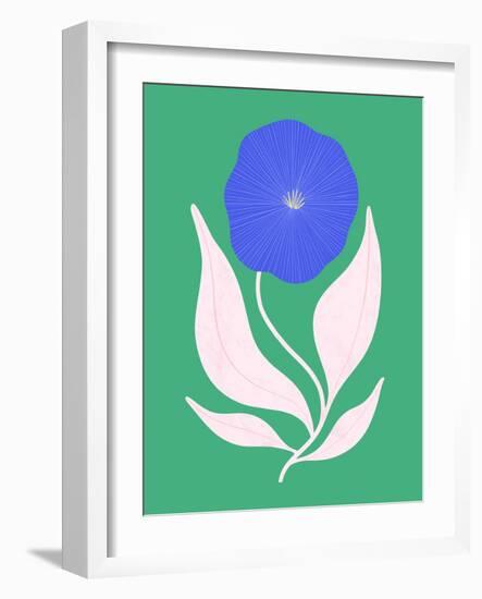 Abstract Blue Flower-Melissa Donne-Framed Photographic Print