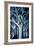 Abstract Blue Forest-Lea Faucher-Framed Art Print