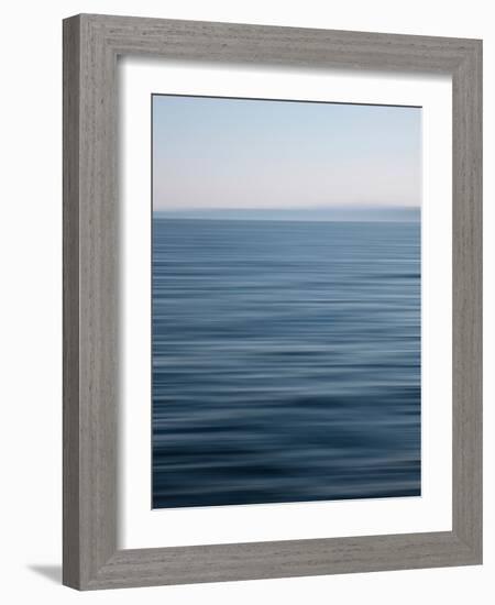 Abstract blue horizon-Savanah Plank-Framed Photo