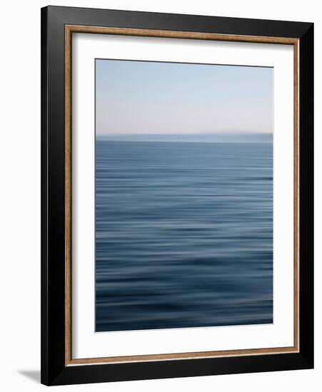 Abstract blue horizon-Savanah Plank-Framed Photo