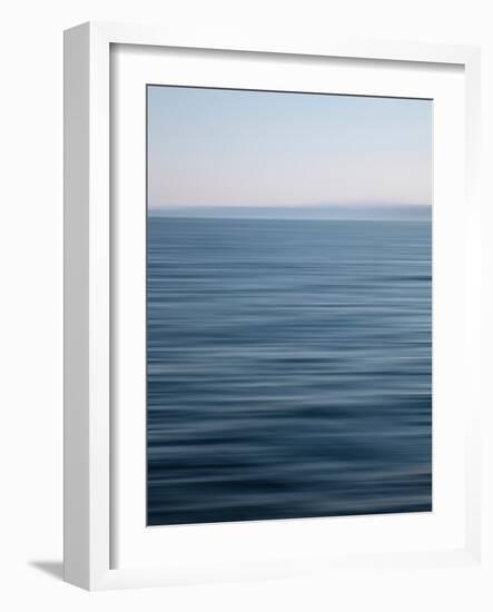 Abstract blue horizon-Savanah Plank-Framed Photo