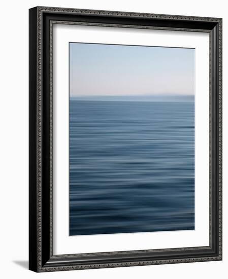 Abstract blue horizon-Savanah Plank-Framed Photo