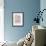 Abstract Blue Line Art-Little Dean-Framed Photographic Print displayed on a wall