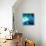 Abstract Blue Shining Tunnel Background-art_of_sun-Framed Stretched Canvas displayed on a wall