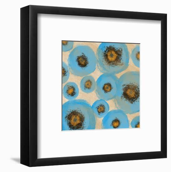 Abstract Blue swhirls-Yashna-Framed Art Print