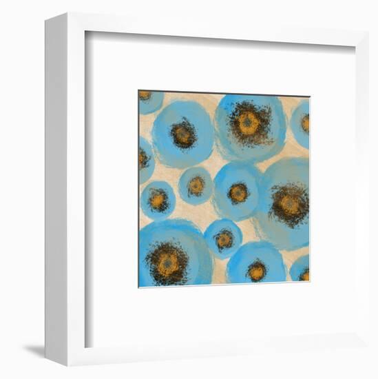 Abstract Blue swhirls-Yashna-Framed Art Print