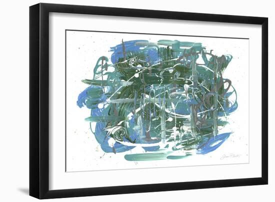 Abstract Blue Vibes-Jean Plout-Framed Giclee Print