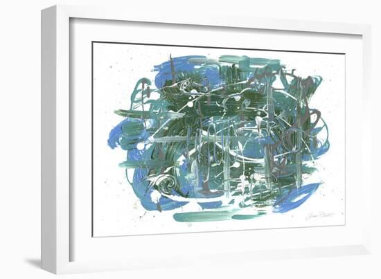 Abstract Blue Vibes-Jean Plout-Framed Giclee Print