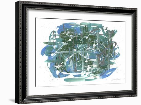 Abstract Blue Vibes-Jean Plout-Framed Giclee Print