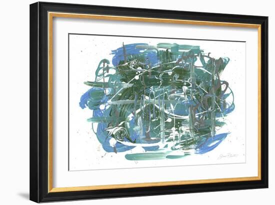 Abstract Blue Vibes-Jean Plout-Framed Giclee Print