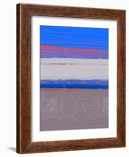 Abstract  Blue View 1-NaxArt-Framed Art Print