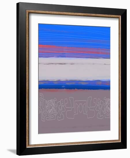 Abstract  Blue View 1-NaxArt-Framed Art Print