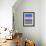 Abstract  Blue View 1-NaxArt-Framed Art Print displayed on a wall