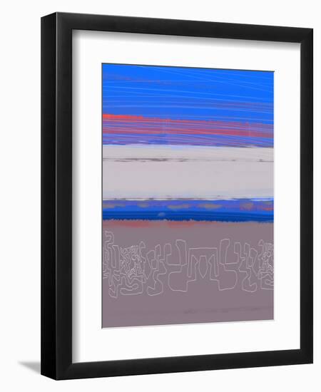 Abstract  Blue View 1-NaxArt-Framed Art Print