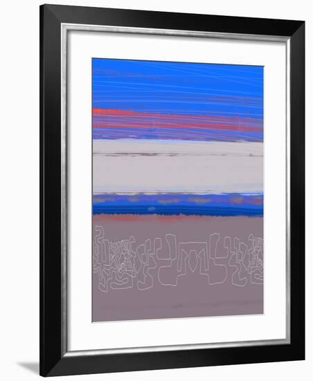 Abstract  Blue View 1-NaxArt-Framed Art Print