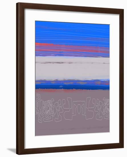 Abstract  Blue View 1-NaxArt-Framed Art Print