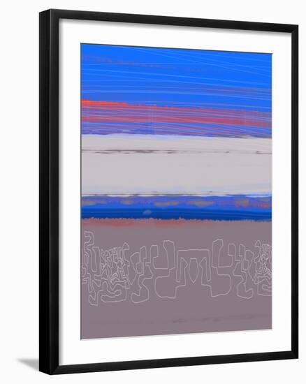 Abstract  Blue View 1-NaxArt-Framed Art Print