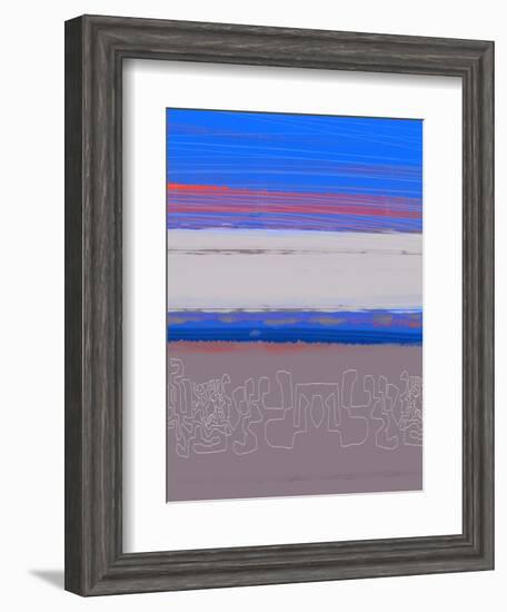 Abstract  Blue View 1-NaxArt-Framed Art Print