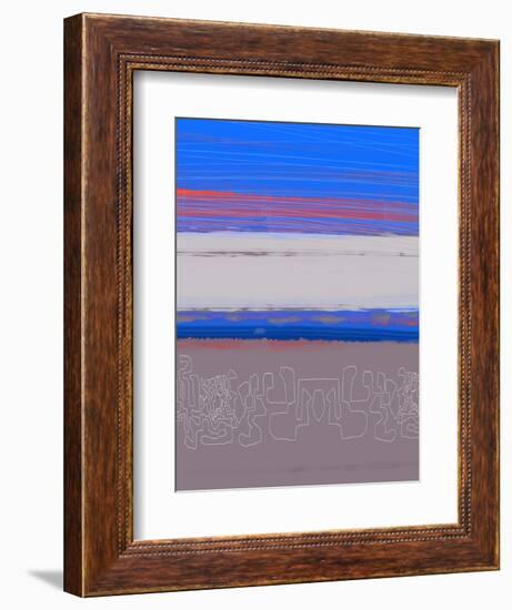 Abstract  Blue View 1-NaxArt-Framed Art Print