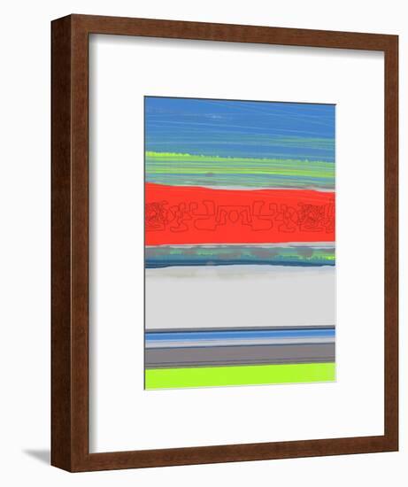 Abstract  Blue View 4-NaxArt-Framed Art Print