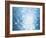 Abstract Blue Water Background with Sparks-null-Framed Photographic Print