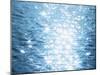 Abstract Blue Water Background with Sparks-null-Mounted Photographic Print