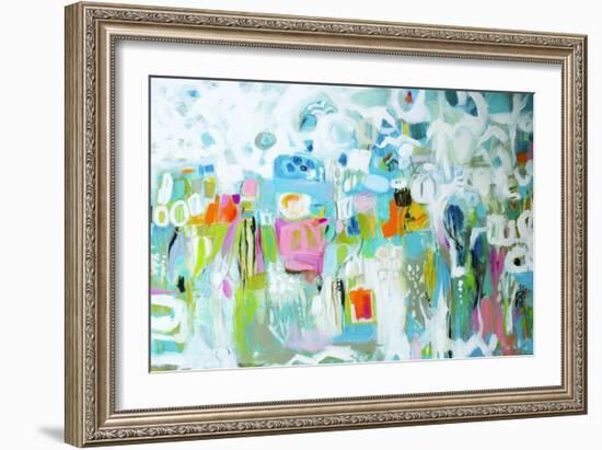 Abstract Blue-Karen  Fields-Framed Art Print