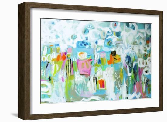 Abstract Blue-Karen  Fields-Framed Art Print