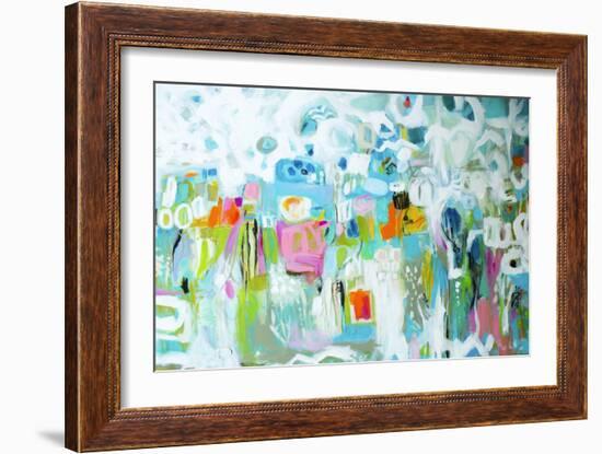 Abstract Blue-Karen  Fields-Framed Art Print