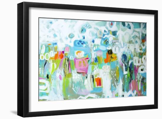 Abstract Blue-Karen  Fields-Framed Art Print