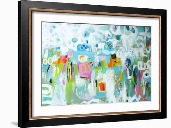 Abstract Blue-Karen  Fields-Framed Art Print