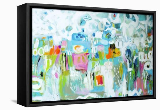 Abstract Blue-Karen  Fields-Framed Stretched Canvas