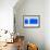 Abstract Blue-NaxArt-Framed Art Print displayed on a wall