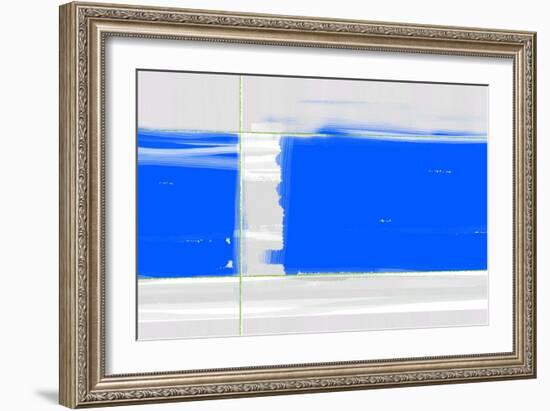 Abstract Blue-NaxArt-Framed Art Print