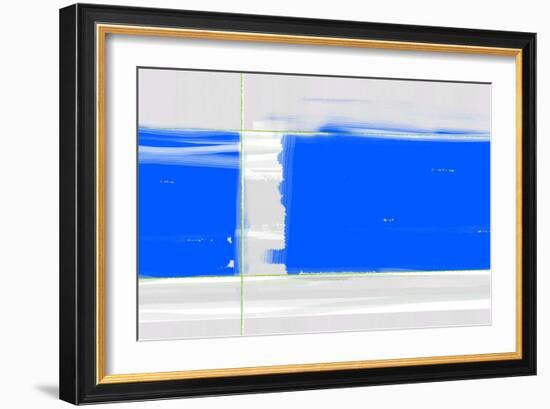 Abstract Blue-NaxArt-Framed Art Print