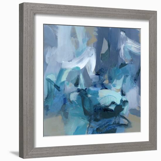 Abstract Blues II-Christina Long-Framed Art Print