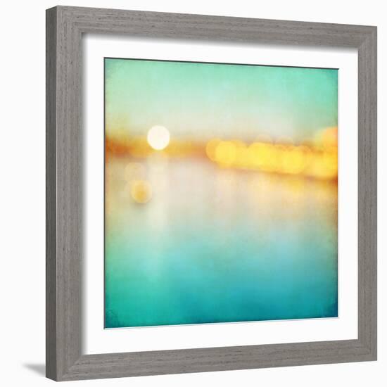 Abstract Blurred Cityscape Background-Elenamiv-Framed Art Print