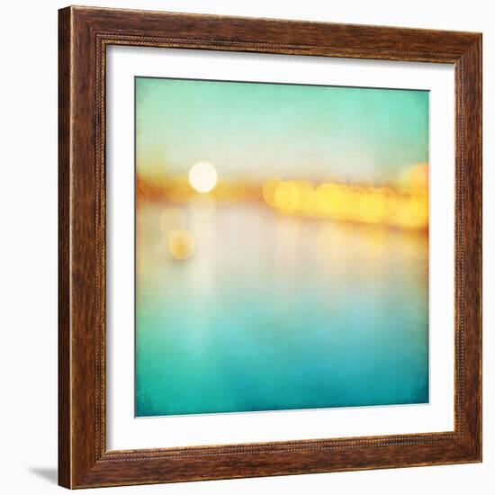 Abstract Blurred Cityscape Background-Elenamiv-Framed Art Print