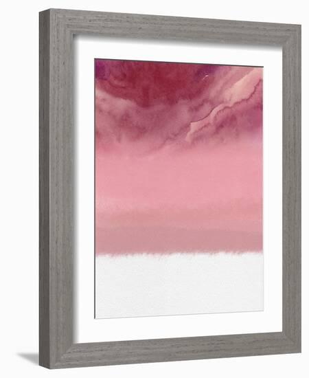 Abstract Blush Pink Watercolor-Hallie Clausen-Framed Art Print